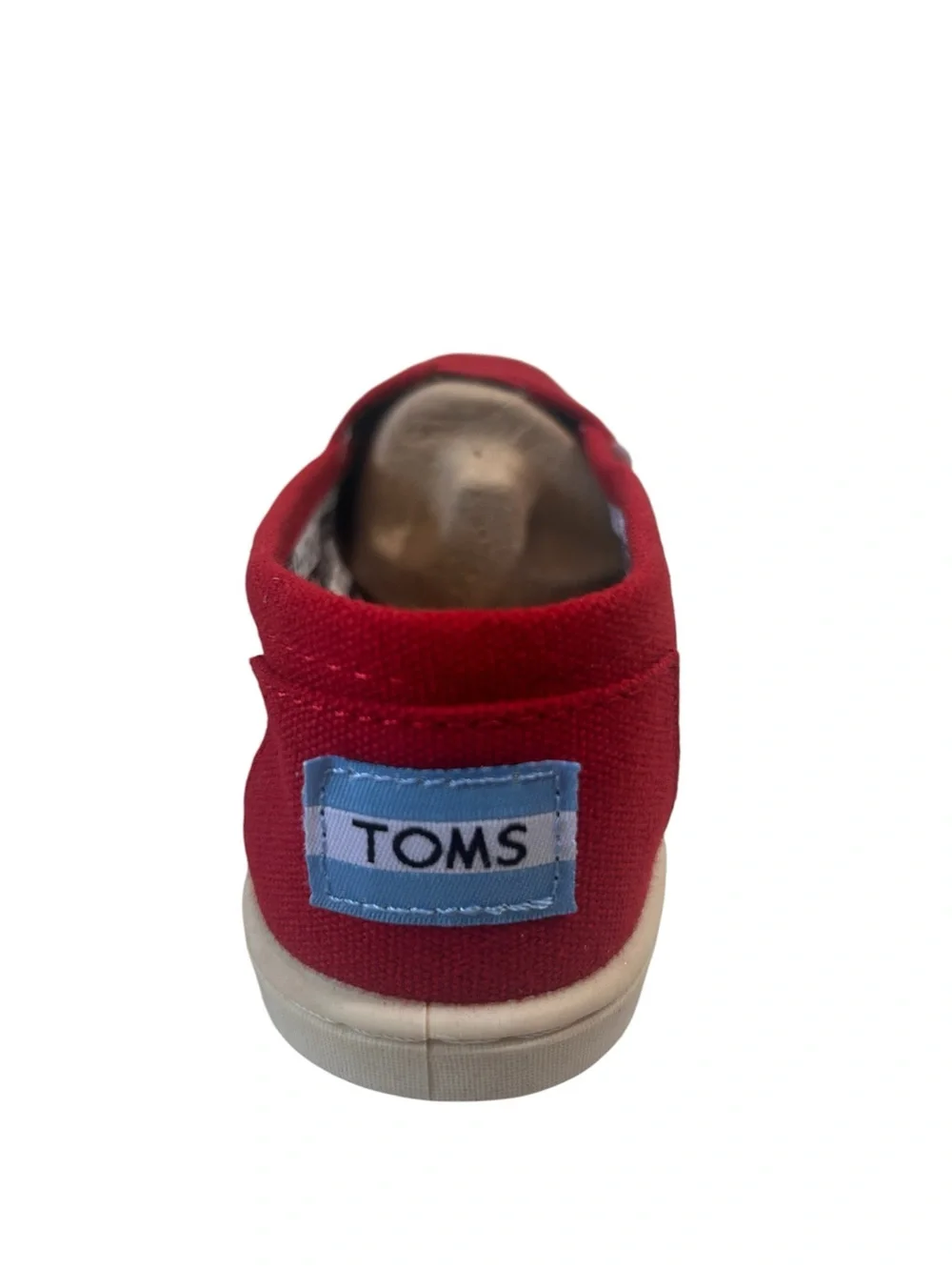 TOMS Classics Kids Red Canvas Slip-On Shoe Size 13.5 Youth